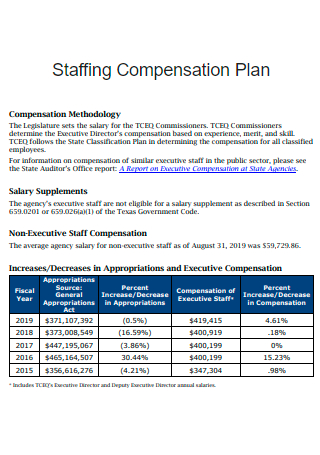 Basic Staffing Compensation Plan