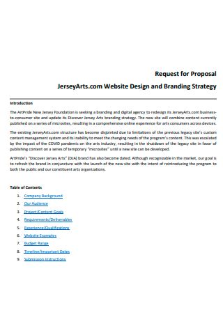 Branding Strategy Website Design Proposal