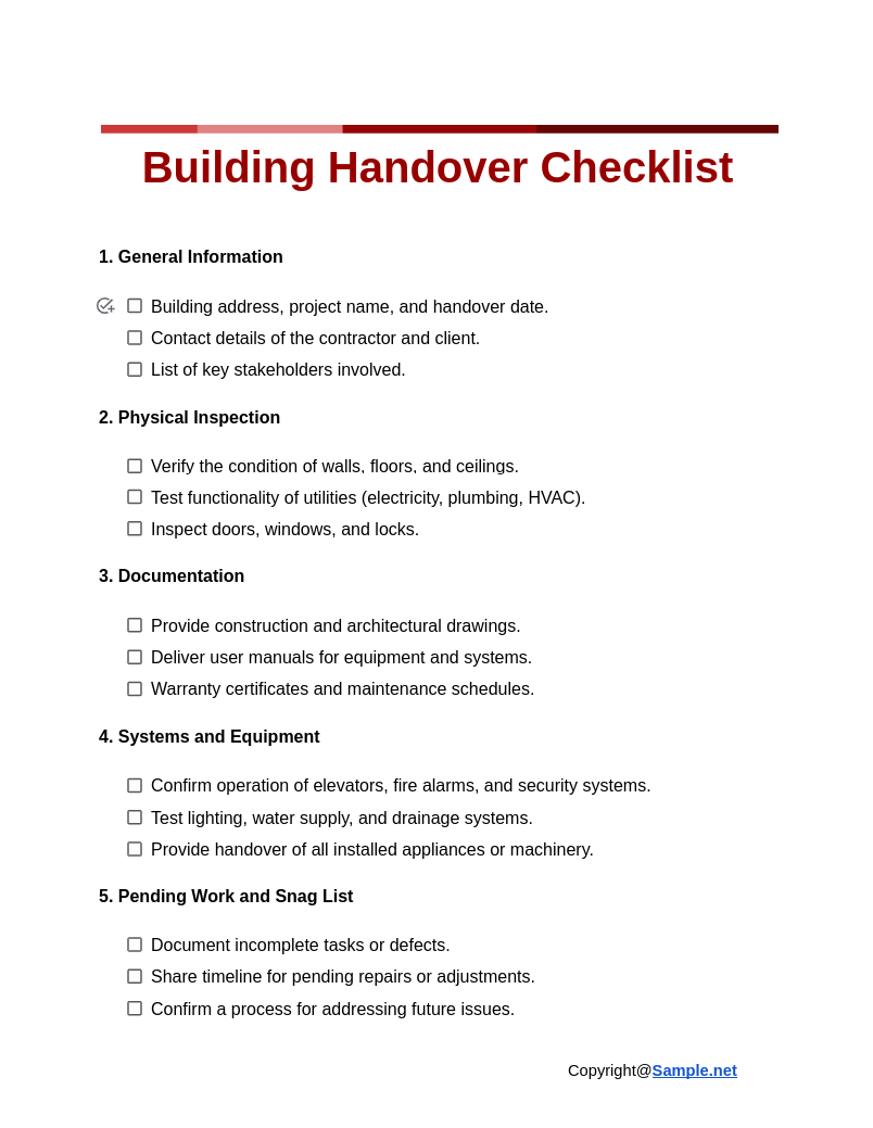 Building Handover Checklist Google Docs 11 11 2024 10 51 AM