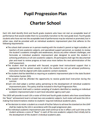 Charter School Pupil Progression Plan