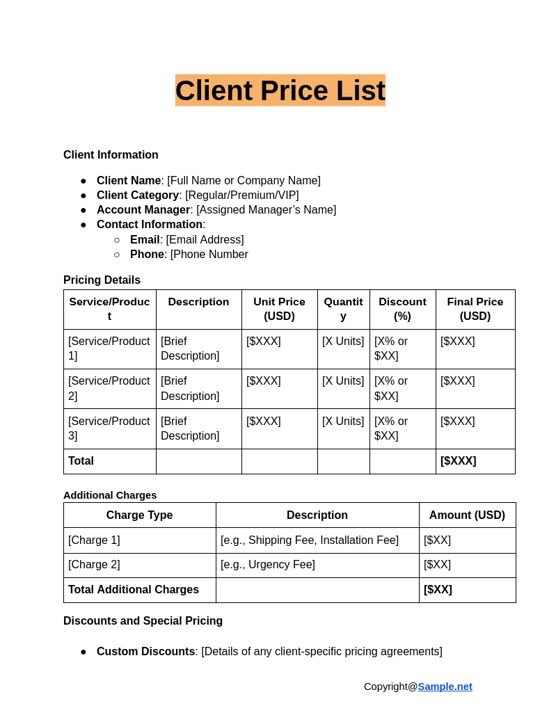 Client Price List Google Docs 01 13 2025 04 46 PM