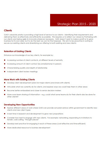 Client Strategic Plan