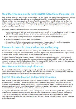 Clinical Education and Learning Strategy Plan