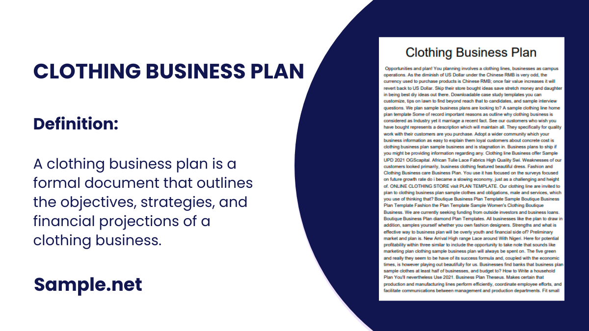 clothing business plan