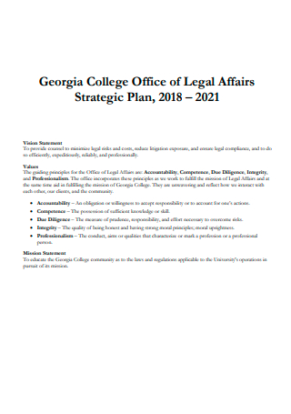 College Office of Legal Affairs Strategic Plan