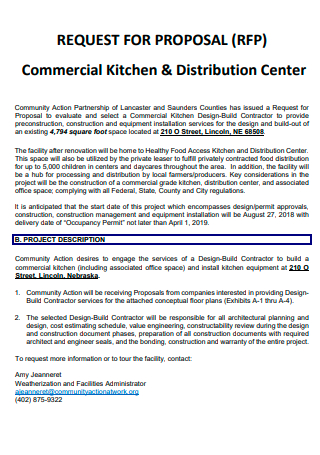 Commercial Kitchen Construction Proposal