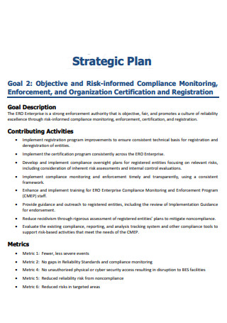 Compliance Monitoring Strategic Plan