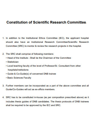 Constitution of Scientific Research