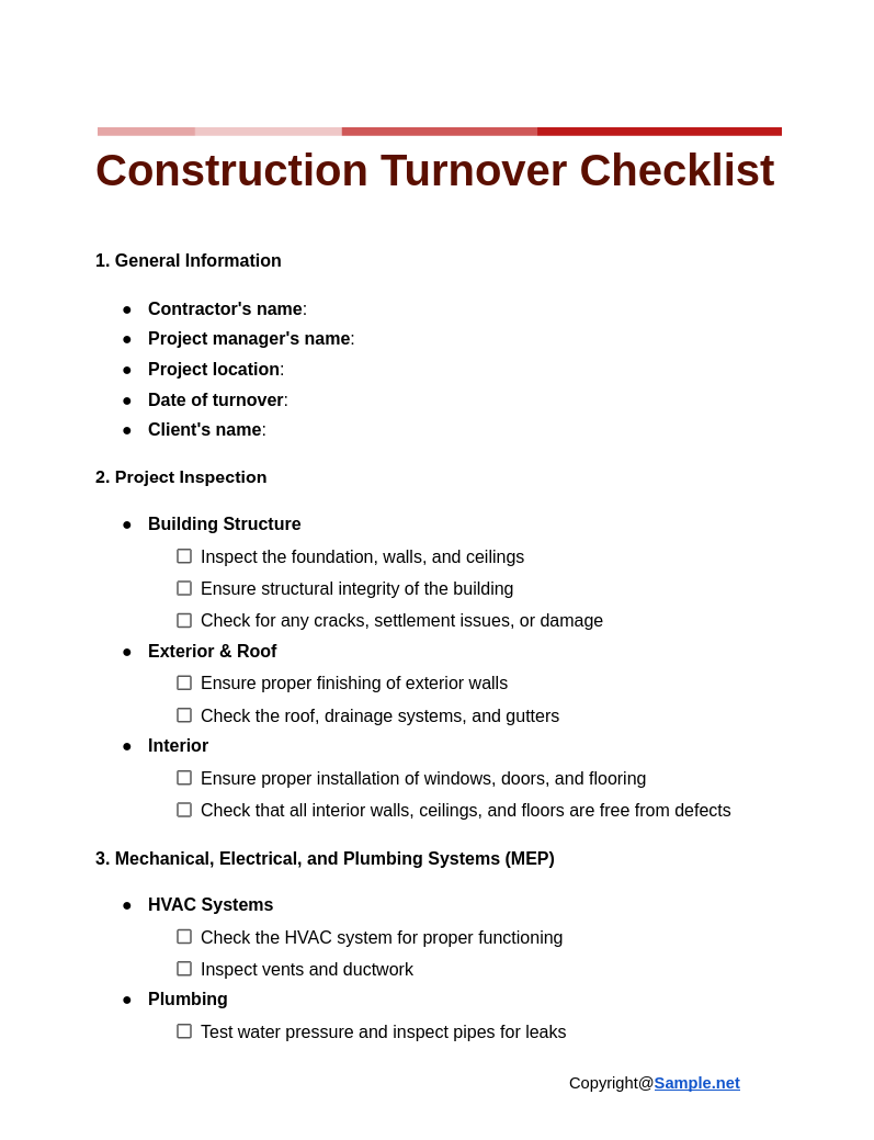 Construction Turnover Checklist Google Docs 11 11 2024 10 47 AM