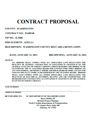 Contract Employee Proposal Example