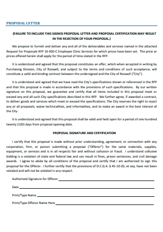 Contract Employee Proposal Letter