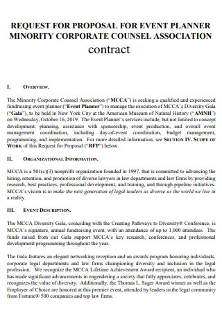 Corporate Event Contract Proposal
