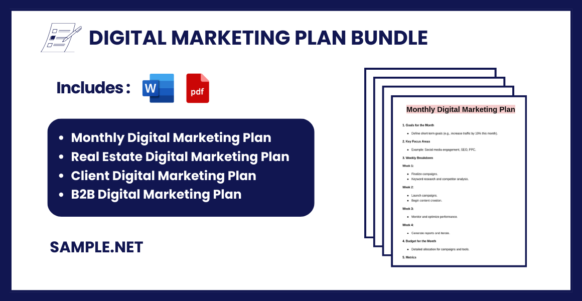 digital marketing plan bundle