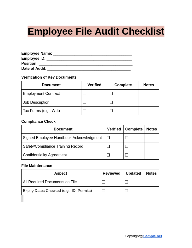 Employee File Audit Checklist Google Docs 01 06 2025 11 02 AM