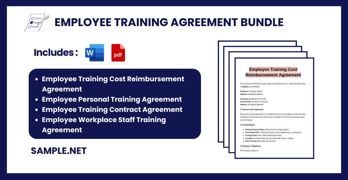 employee training agreement bundle