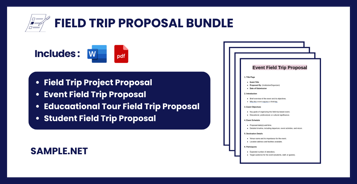 field trip proposal bundle