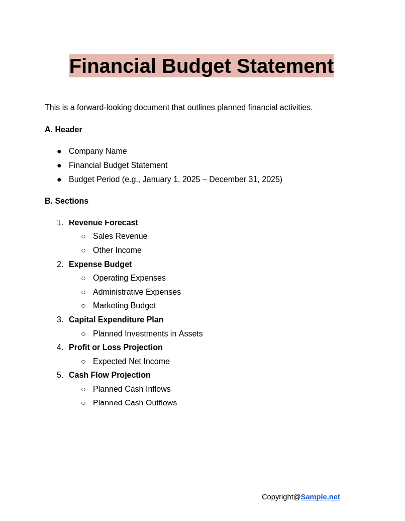 Financial Budget Statement Google Docs 01 15 2025 04 21 PM