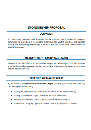 Formal Program Sponsorship Proposal