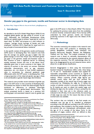Garment and Footwear Sector Research Note