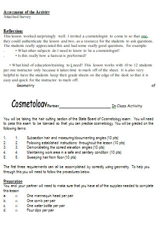 Geometry Cosmetology Lesson Plan