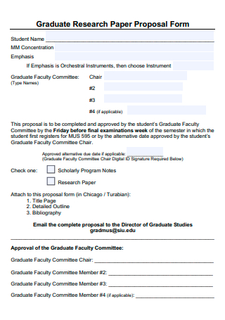 Graduate Research Paper Proposal Form