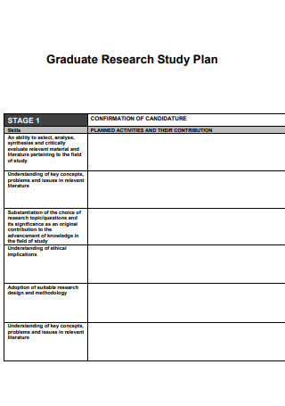 graduate research study plan uts