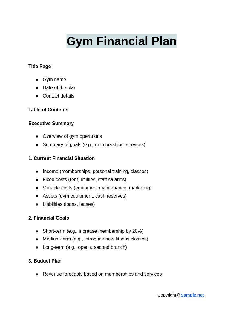 Gym Financial Plan Google Docs 01 06 2025 04 19 PM