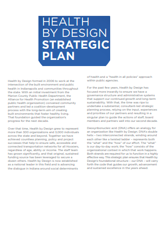 Health Design Strategic Plan