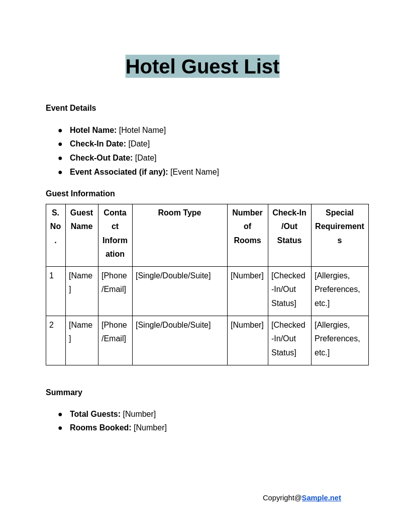 Hotel Guest List Google Docs 01 15 2025 04 16 PM