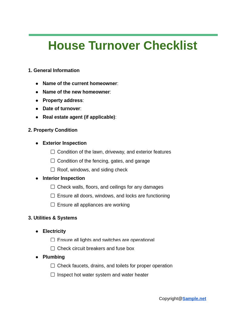 House Turnover Checklist Google Docs 11 11 2024 10 47 AM