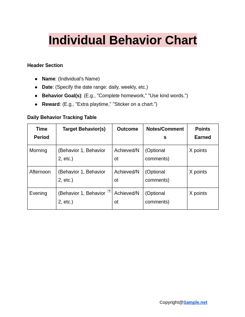 Individual Behavior Chart Google Docs 01 02 2025 11 32 AM