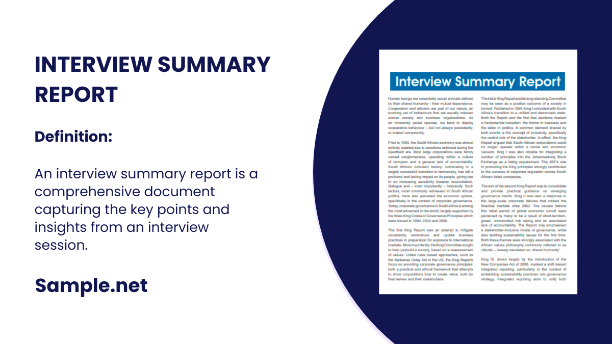 interview summary report