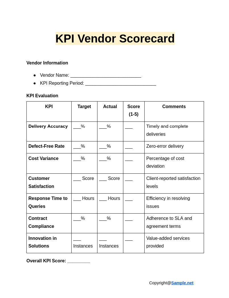 KPI Vendor Scorecard Google Docs 01 02 2025 11 24 AM