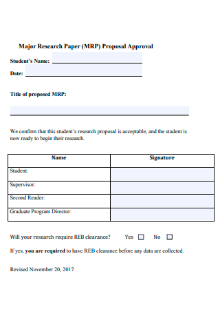 Major Research Paper Proposal Approval