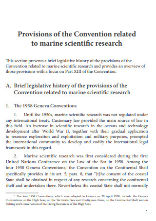 Marine Scientific Research
