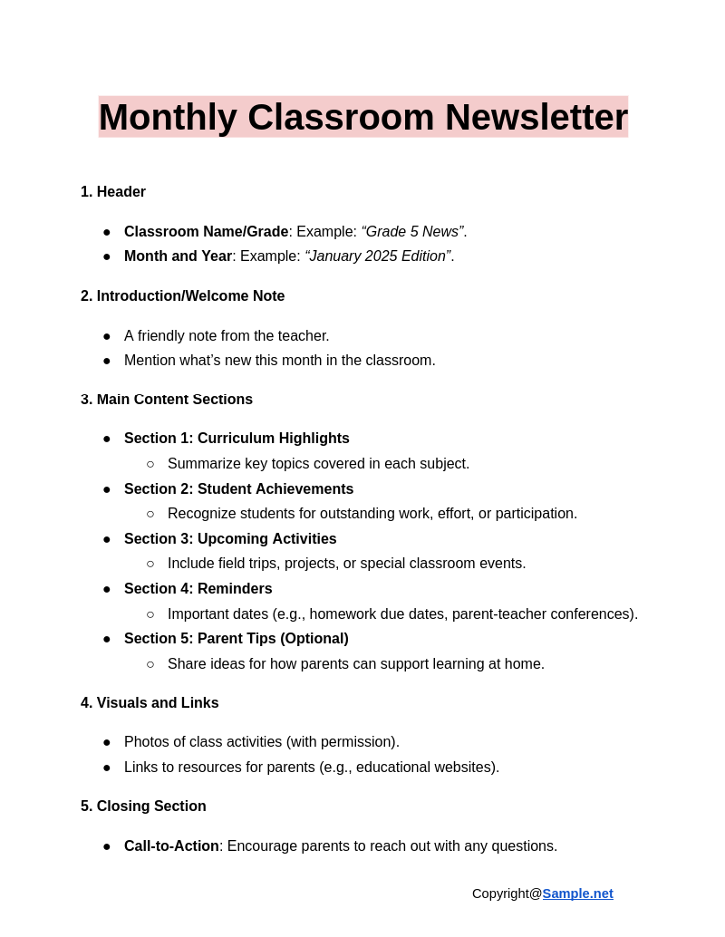 Monthly Classroom Newsletter Google Docs 01 06 2025 04 15 PM