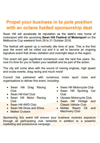 Motorsport Sponsorship Proposal