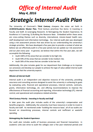 Office of Internal Audit Strategic Plan
