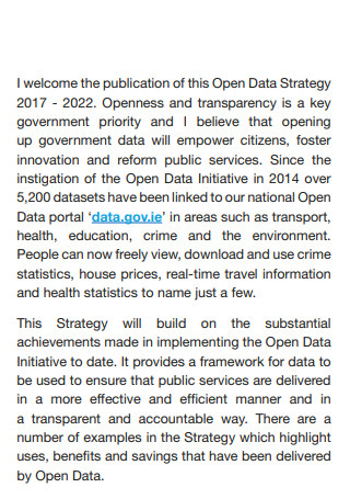 Open Data Strategy Plan