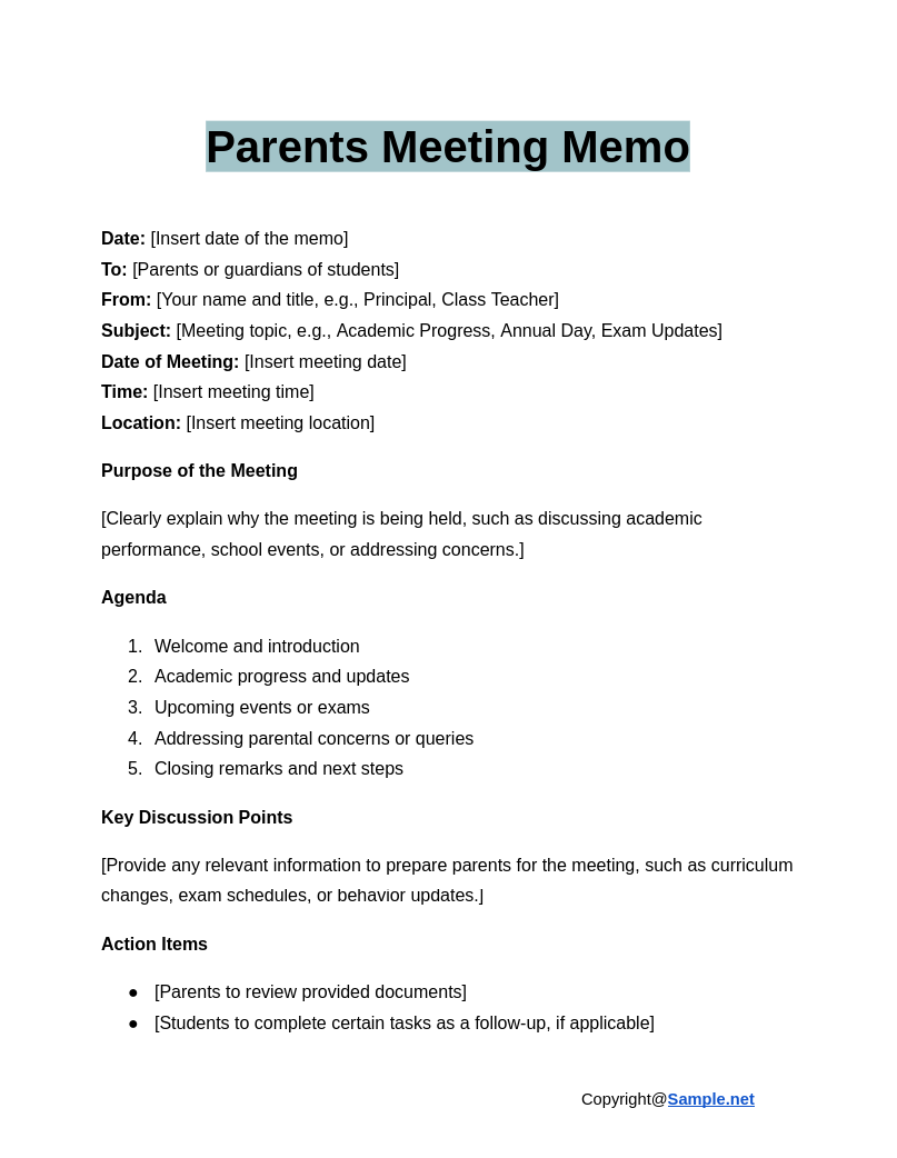 Parents Meeting Memo Google Docs 01 10 2025 04 52 PM