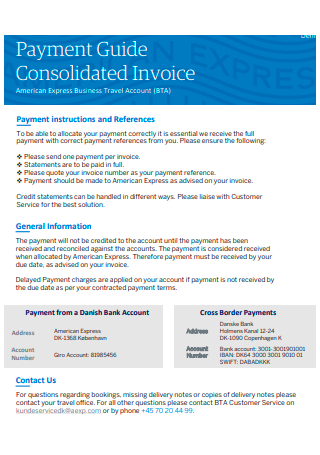 Payment Consolidated Invoice
