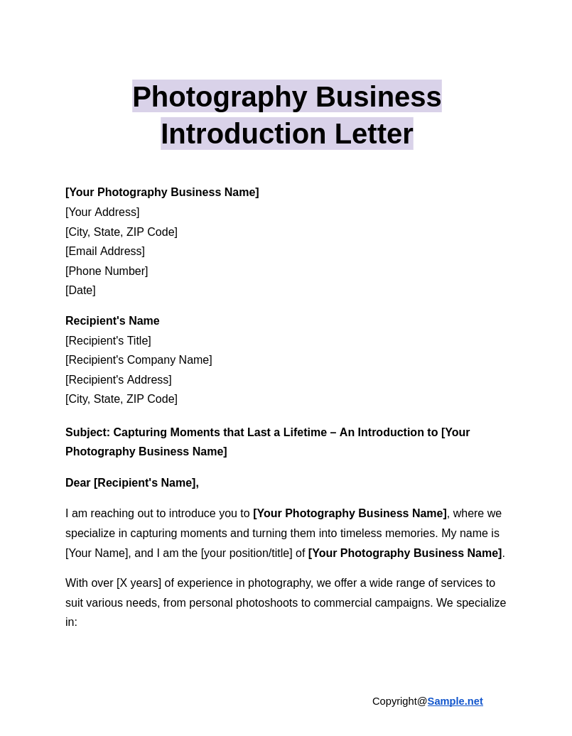 Photography Business Introduction Letter Google Docs 12 17 2024 10 59 AM