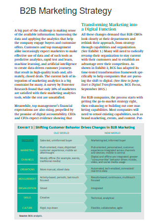 Printable B2B Marketing Strategy