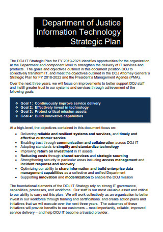 Printable Department of Justice Strategic Plan