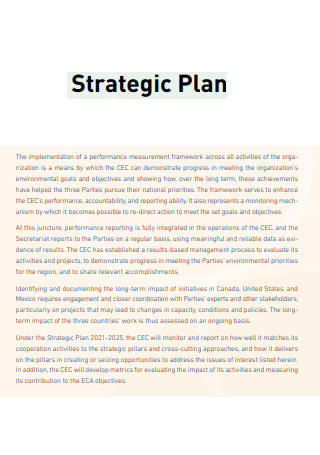 Printable Renewing Strategic Plan