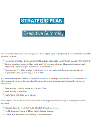 Printable Strategic Plan Executive Summary