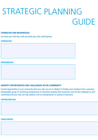 Printable Strategic Planning Guide