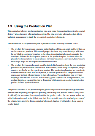 Production Support Plan in PDF