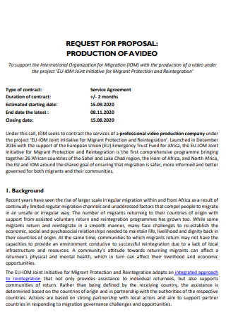 Production of Video Contract Proposal