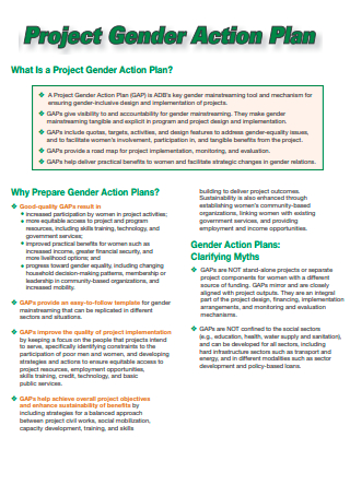 Project Gender Action Plan